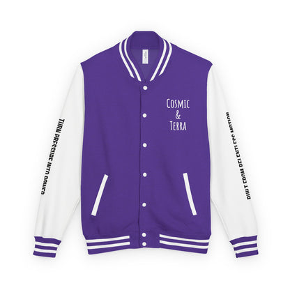 Cosmic & Terra Unisex Heavyweight Letterman Jacket - It's a New Day